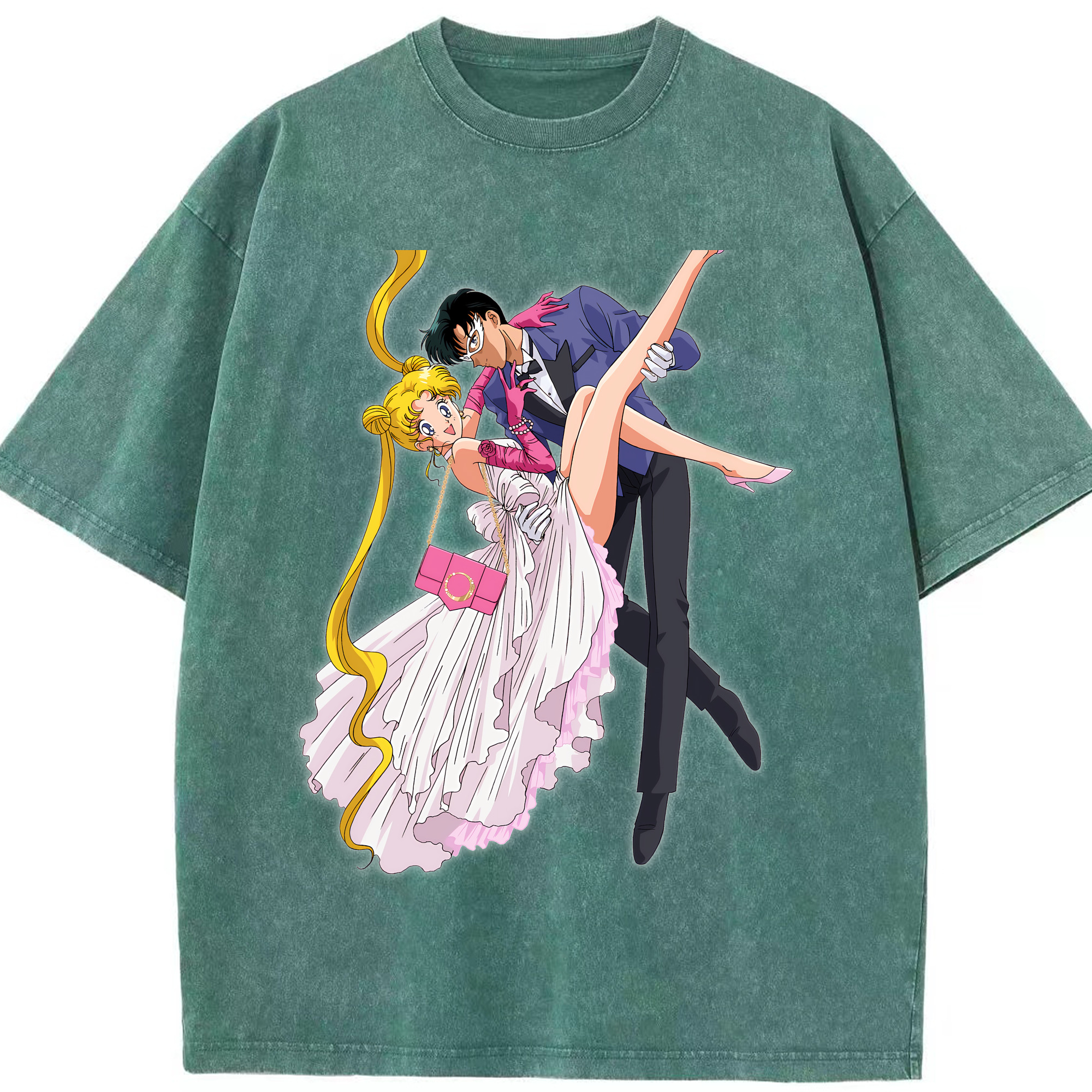 （画像用） 美少女戦士セーラームーン 愛野 美奈子 あいの みなこ Sailor Moon Aino Minako 綿100% ヴィンテージ風 半袖Tシャツ（フロントプリント）